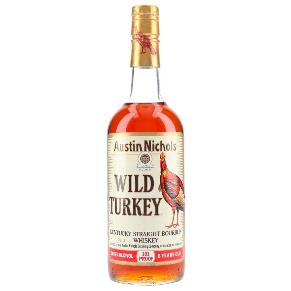 Wild Turkey Austin Nichols Bourbon 8 Year Old 101 Proof 1990s Bottling Kentucky Straight Bourbon Whiskey Wild Turkey