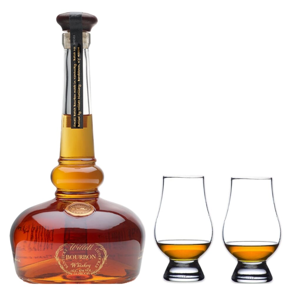 Willett Pot Still Reserve Bourbon Whiskey & Glencairn Whiskey Glass Set Bourbon Willett Distillery