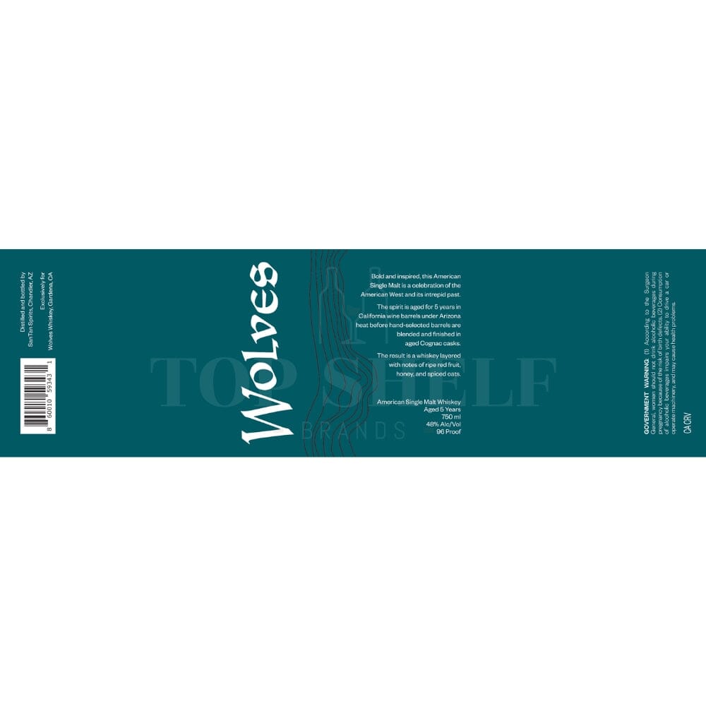 Wolves 5 Year Old American Single Malt Whiskey Single Malt Whiskey Wolves Whiskey