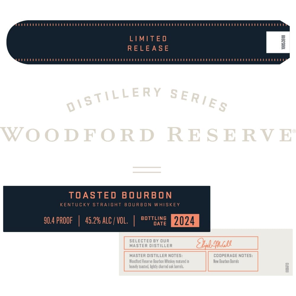 Woodford Reserve Distillery Series Toasted Bourbon 2024 Release Bourbon Woodford Reserve
