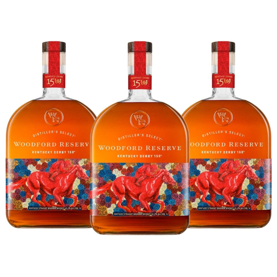 Woodford Reserve Kentucky Derby 150th Edition 3PK Bourbon Woodford Reserve