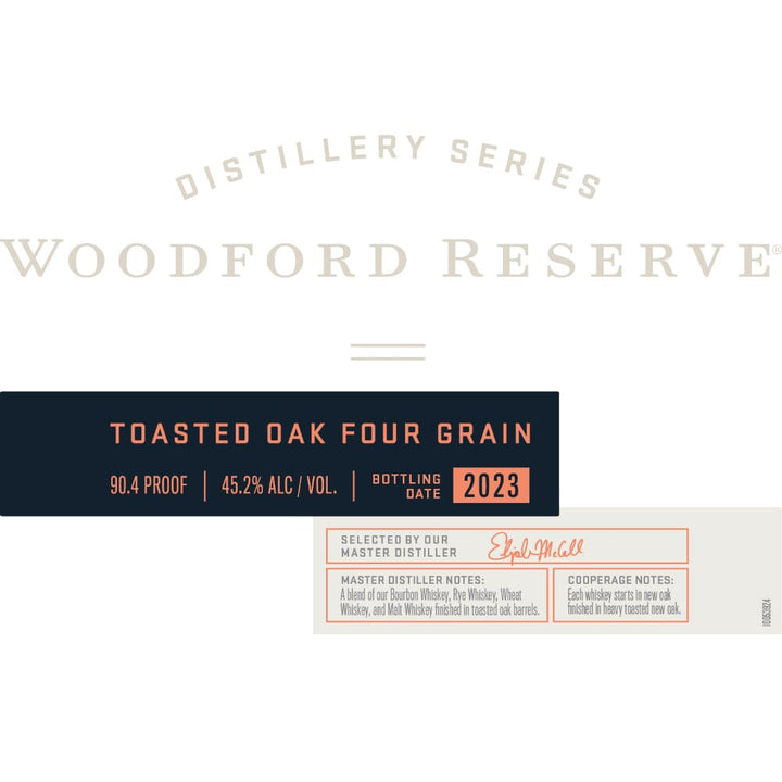 Woodford Reserve Toasted Oak Four Grain 2023 Blended Whiskey Woodford Reserve