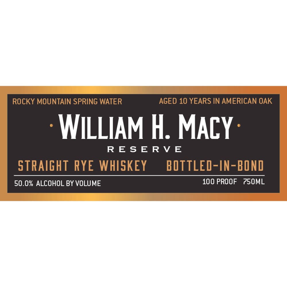Woody Creek Distillers William H. Macy Reserve Straight Rye Rye Whiskey Woody Creek Distillers