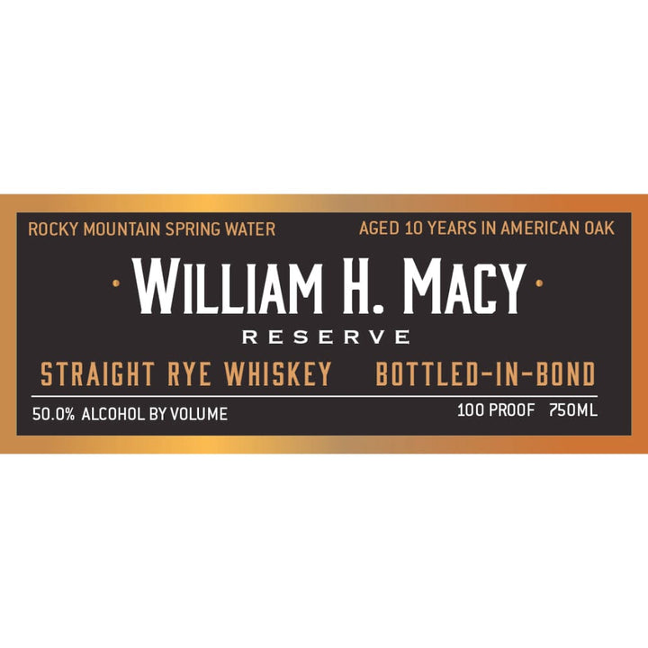 Woody Creek Distillers William H. Macy Reserve Straight Rye Rye Whiskey Woody Creek Distillers