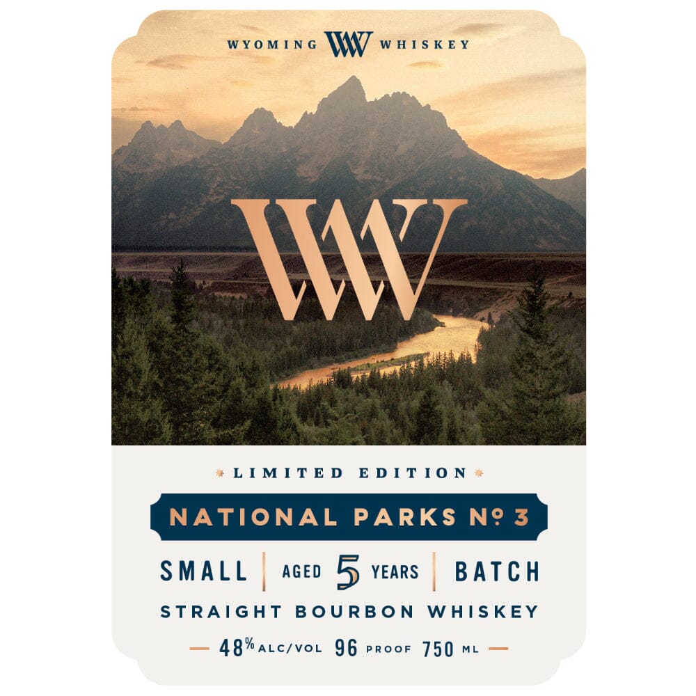 Wyoming Whiskey National Parks No. 3 Limited Edition Straight Bourbon Whiskey Wyoming Whiskey