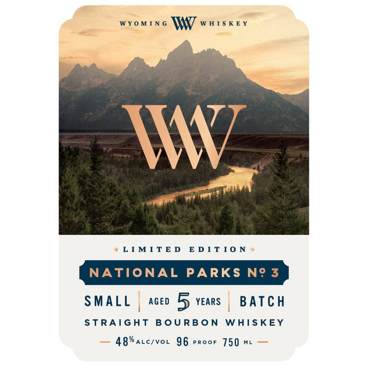 Wyoming Whiskey National Parks No. 3 Limited Edition Straight Bourbon Whiskey Wyoming Whiskey