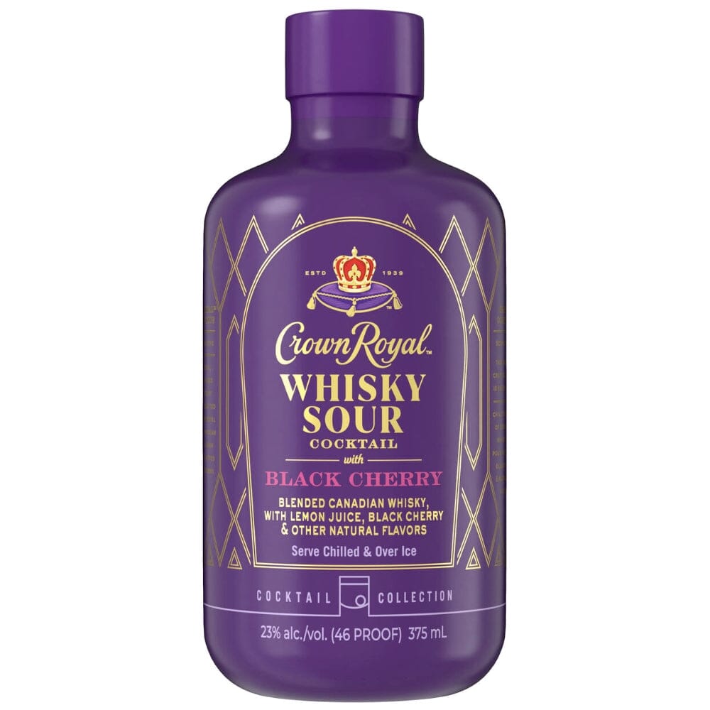 Crown Royal Black Cherry Whisky Sour Bottled Cocktail 750ML Cocktail Crown Royal