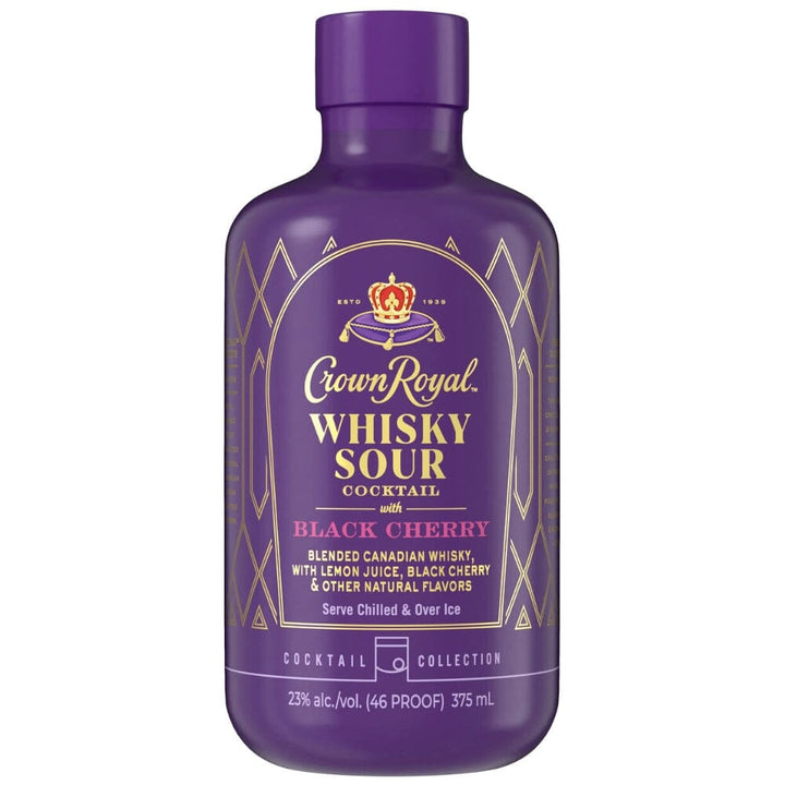 Crown Royal Black Cherry Whisky Sour Bottled Cocktail 750ML Cocktail Crown Royal