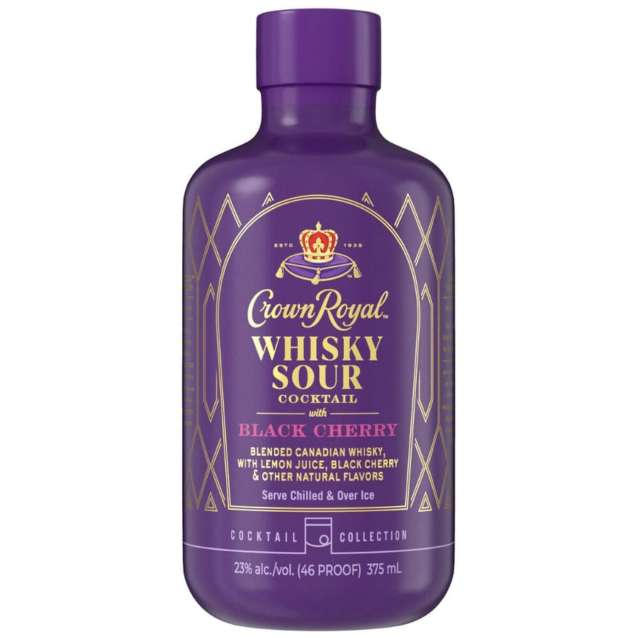 Crown Royal Black Cherry Whisky Sour Bottled Cocktail 750ML Cocktail Crown Royal