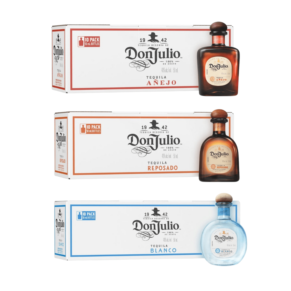 Don Julio Blanco, Reposado & Añejo 10 Pack Bundle 50ml | Premium