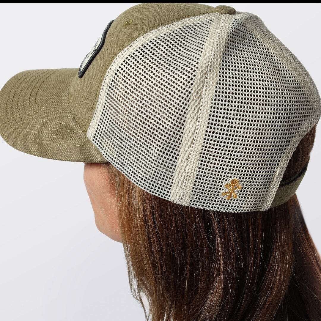 Pappy & Company Trucker Hat in Olive Apparel & Gear Pappy & Company