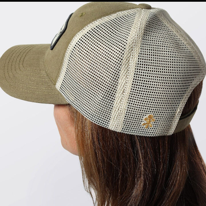 Pappy & Company Trucker Hat in Olive Apparel & Gear Pappy & Company