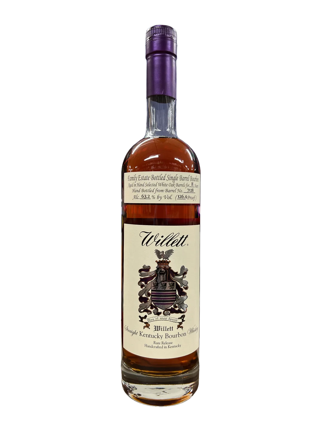 Willett シングルバレル バーボンウイスキー Willett Family Estate Bottled Single Barrel #7128 Bourbon 8 Years