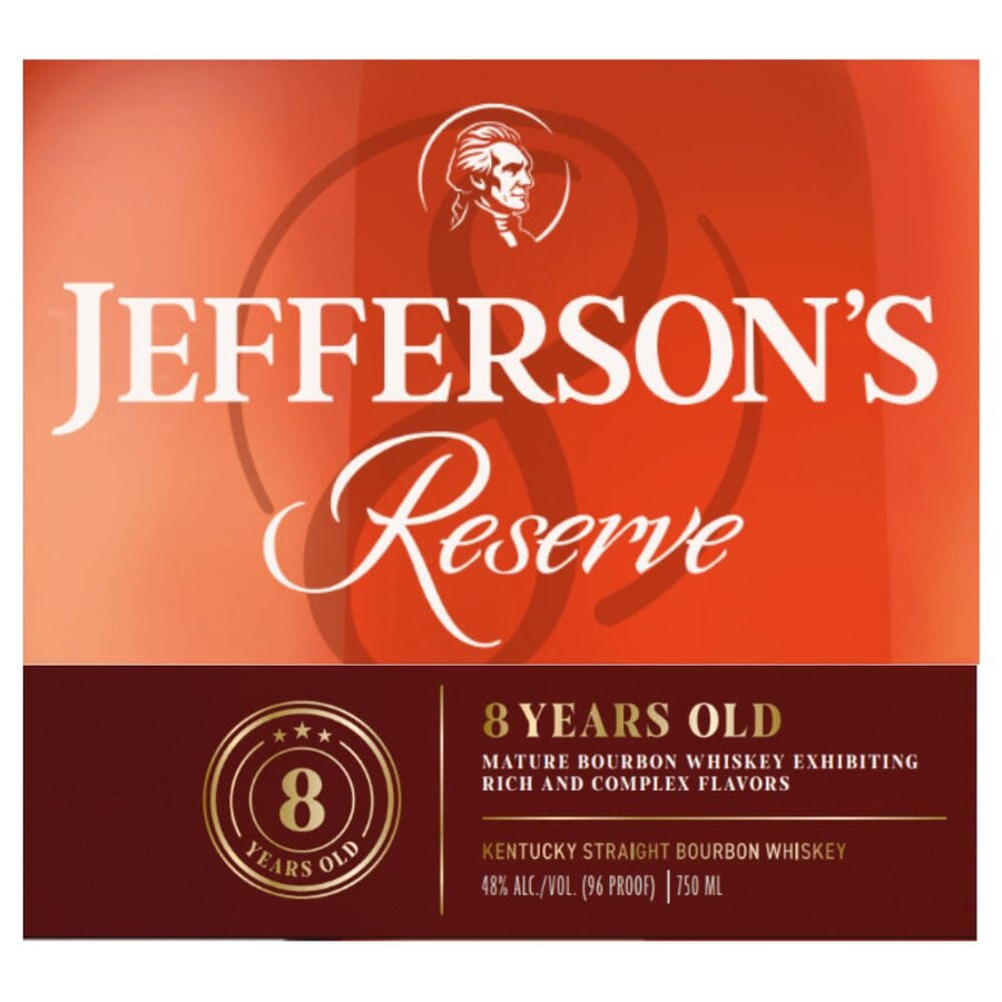 Jefferson’s Reserve 8 Year Old Kentucky Straight Bourbon Whiskey Bourbon Jefferson's