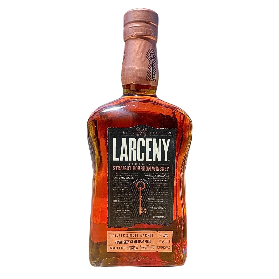 Larceny x Sip Whiskey 7 Year Old Barrel Proof Bourbon 126.2 Proof Bourbon Larceny Bourbon