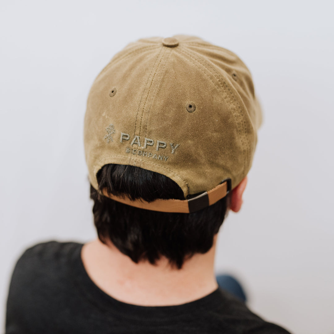 Waxed Cotton Old Rip Van Winkle Hat in Sandstone Apparel & Gear Pappy & Company