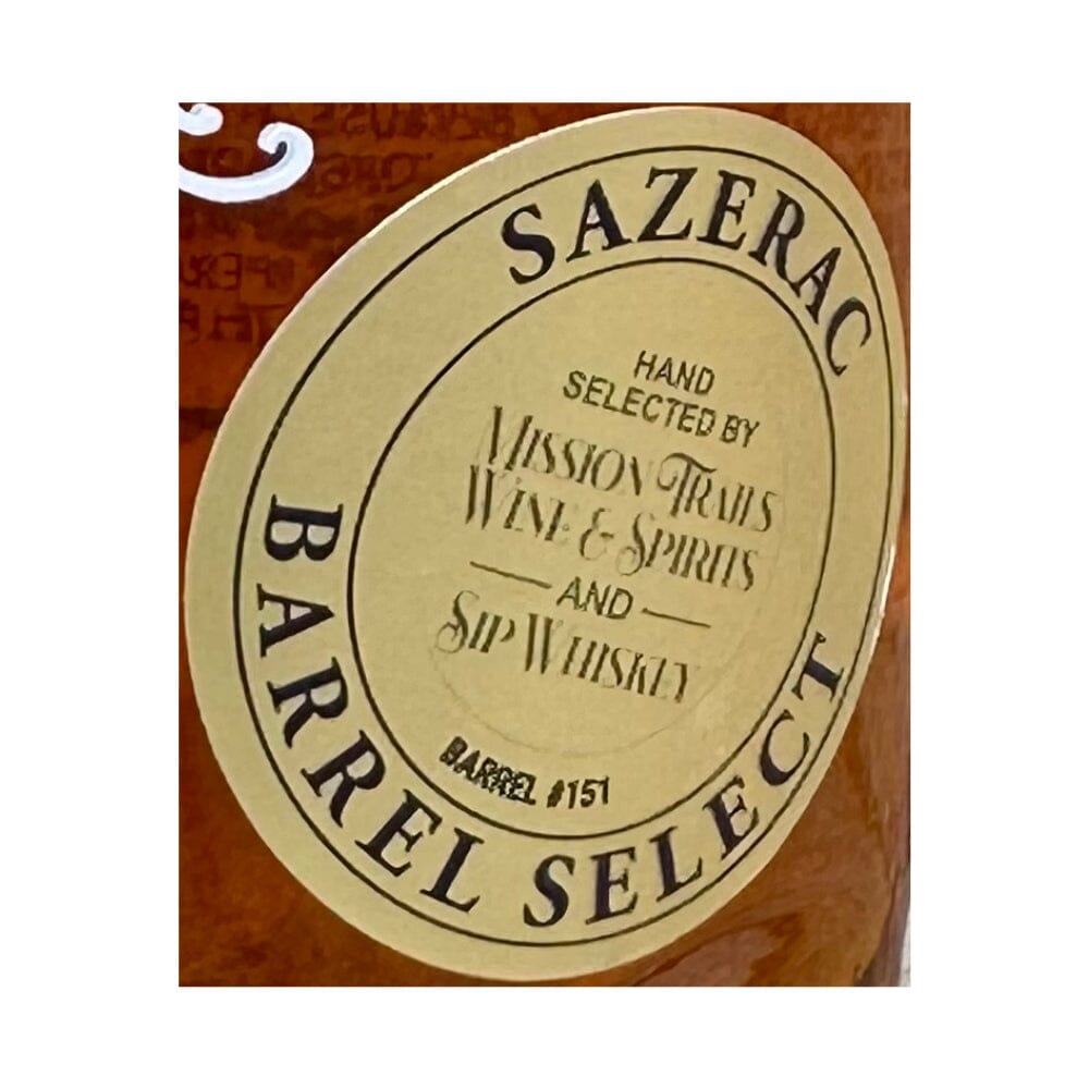 Sazerac Rye Sip Whiskey Single Barrel Select Rye Whiskey Sazerac
