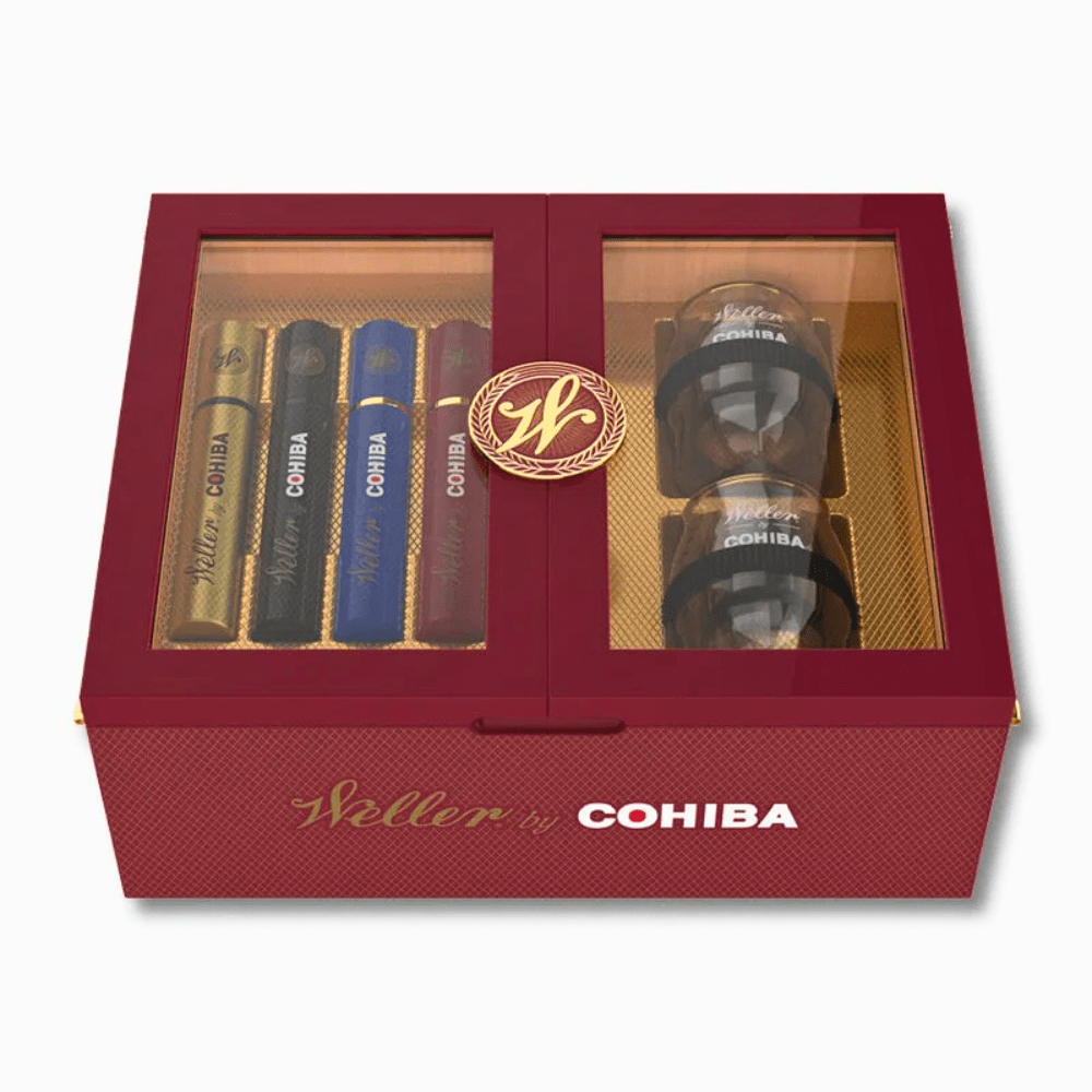 Weller by Cohiba Humidor Holiday 2025 Gift Set | Premium Bourbon