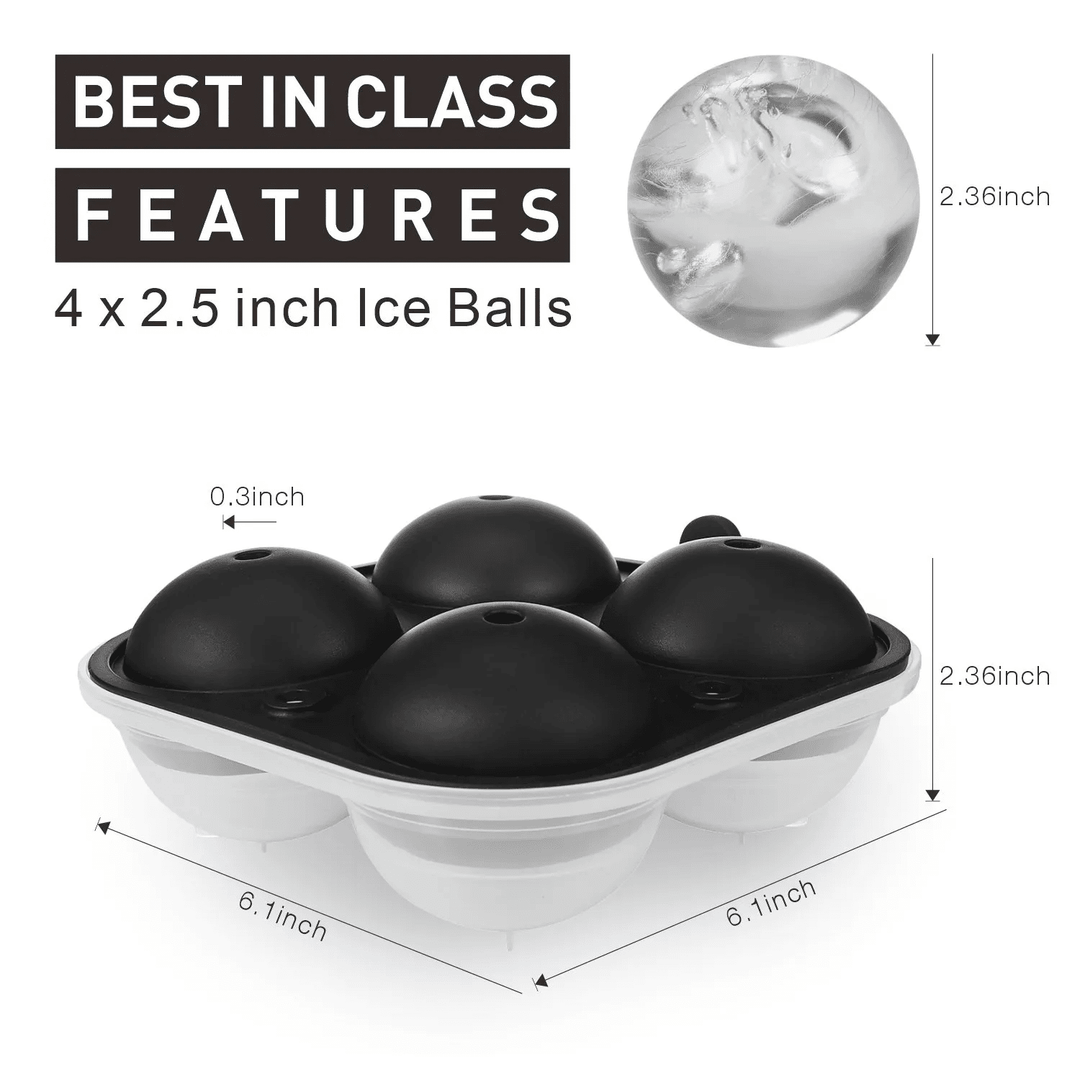 Whiskey Ice Ball Maker 2.5" Accessories Cusbus