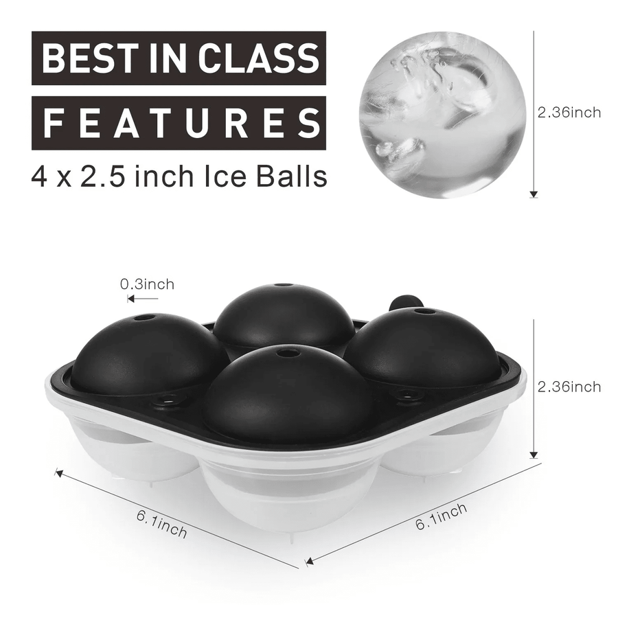 Whiskey Ice Ball Maker 2.5" Accessories Cusbus