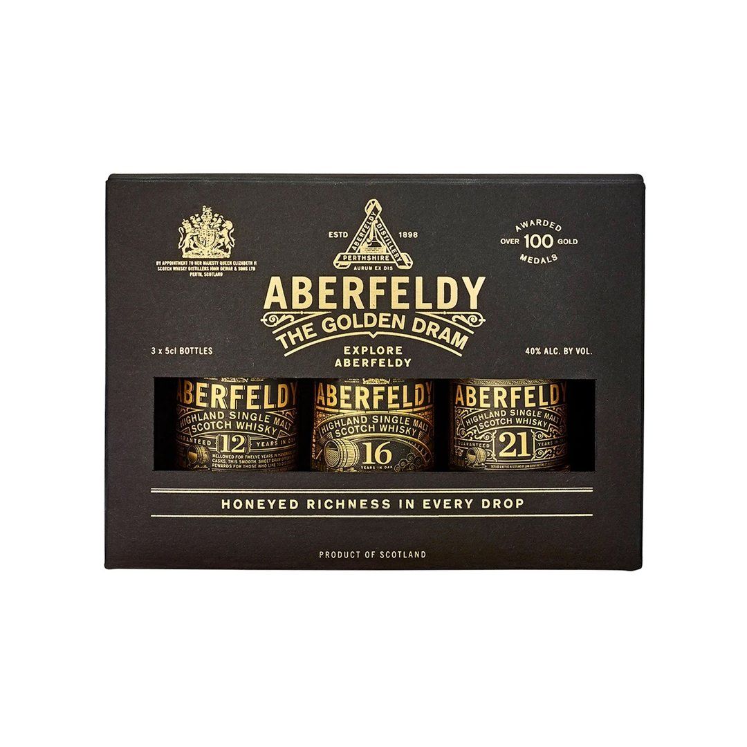 Aberfeldy The Golden Dram Single Malt Scotch Whisky Gift Set Scotch Whisky Aberfeldy