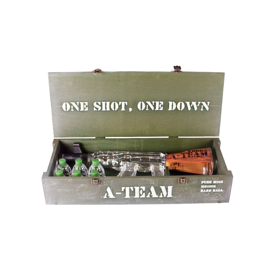 A Team Swat Rifle Vodka 750ml w/ 6 50ml Vodka A Team