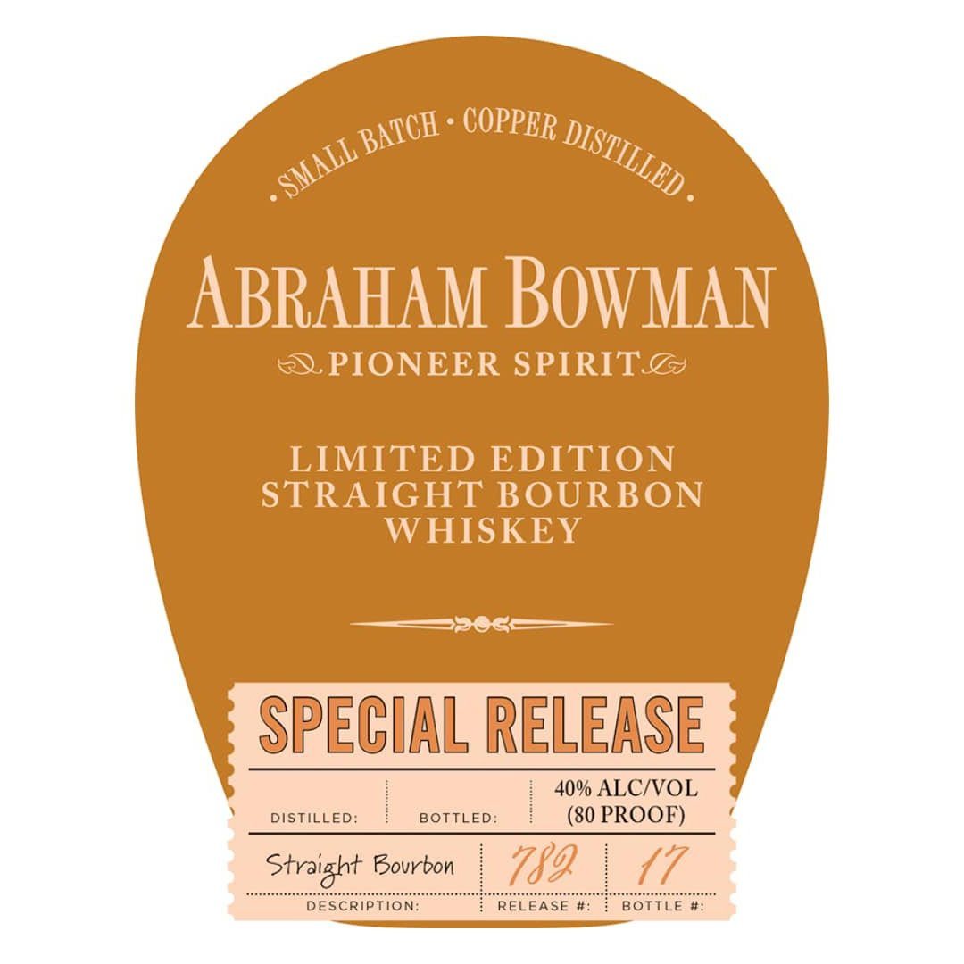 Abraham Bowman Limited Edition Straight Bourbon Whiskey Straight Bourbon Whiskey Abraham Bowman