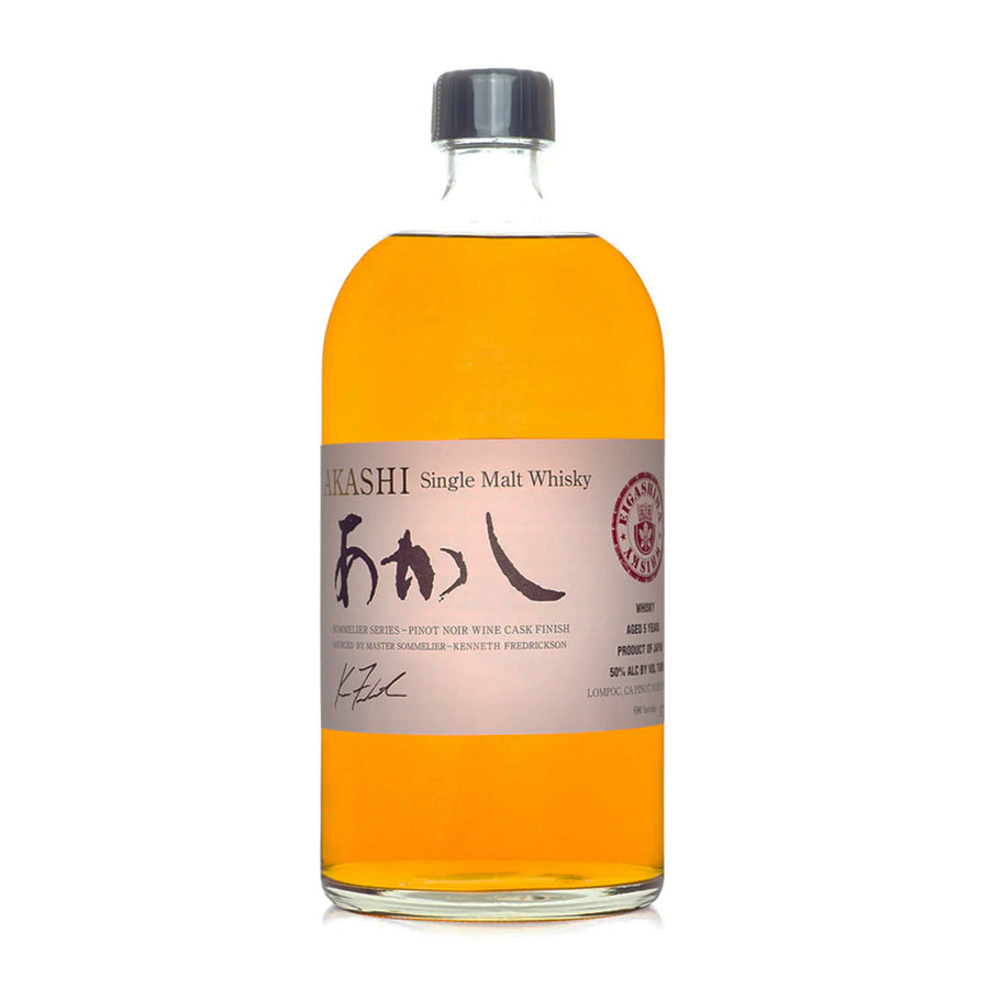Akashi Single Malt Sommelier Series Pinot Noir Wine Cask Finish Japanese Whisky Akashi