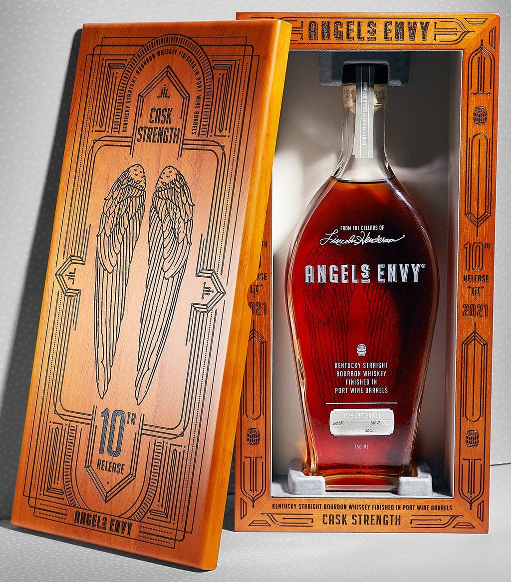 Angel's Envy Limited Edition Cask Strength 2021 Release Bourbon Whiskey Angel's Envy