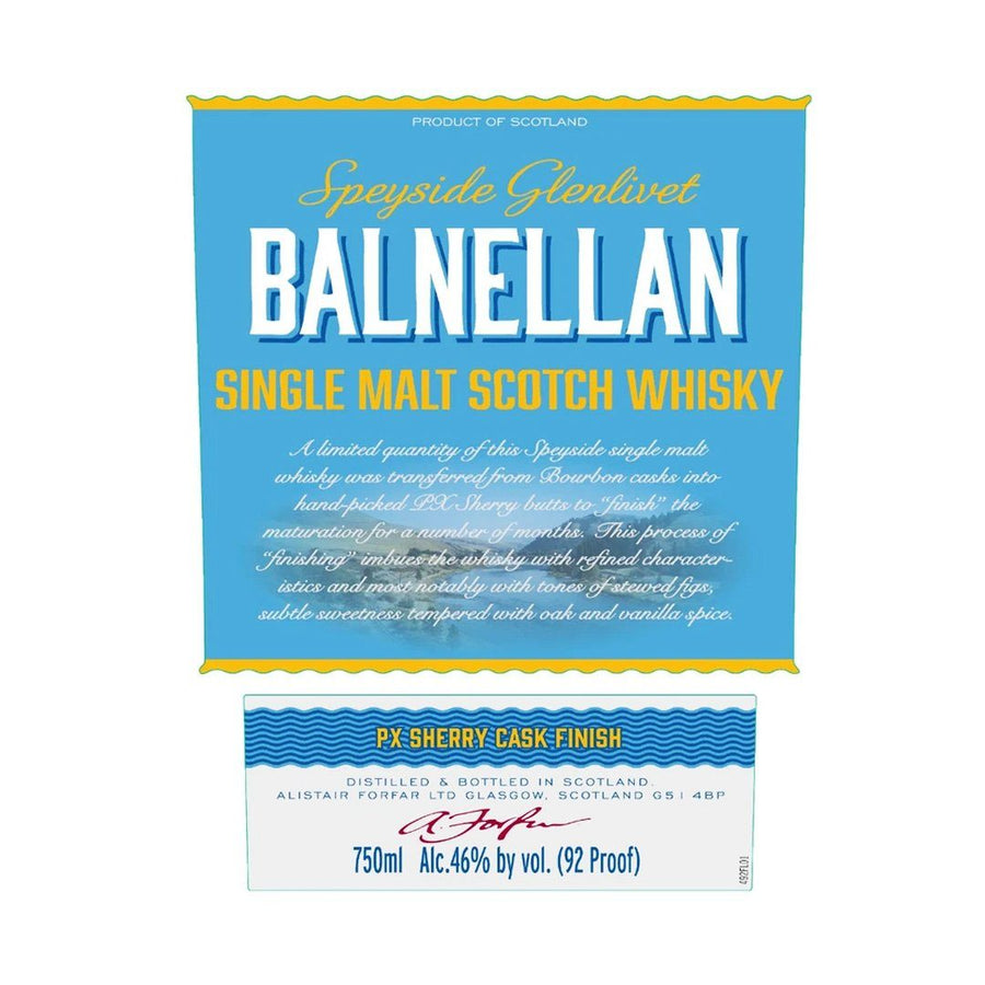Balnellan PX Sherry Cask Finish Scotch Whiskey Balnellan