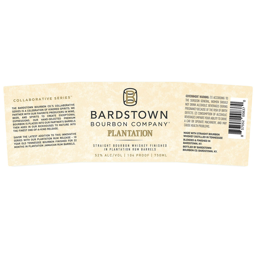 Bardstown Bourbon Company Plantation Rum Finish Straight Bourbon Whiskey Bardstown Bourbon Company