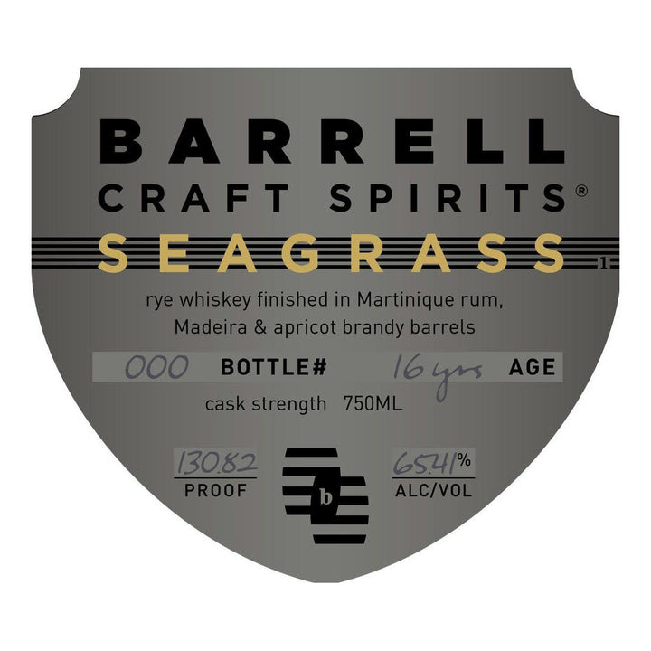 Barrell Craft Spirits Seagrass 16 Years Old Rye Rye Whiskey Barrell Bourbon