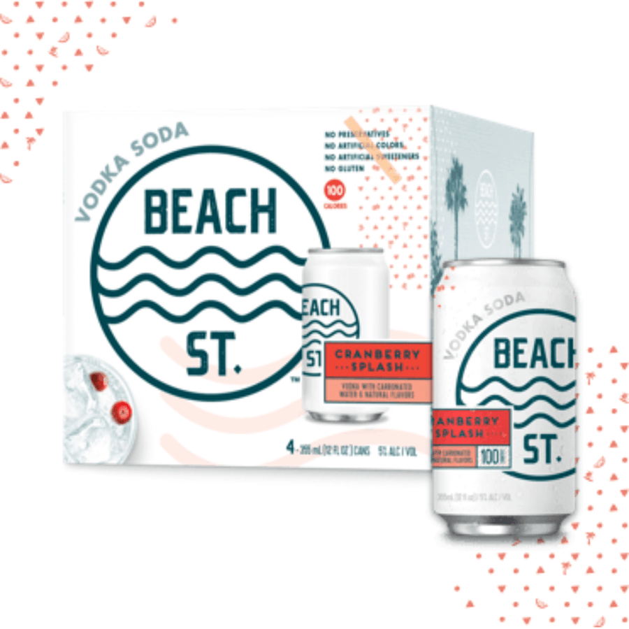 BEACH ST. Vodka Soda Cranberry Splash Canned Cocktails BEACH ST.