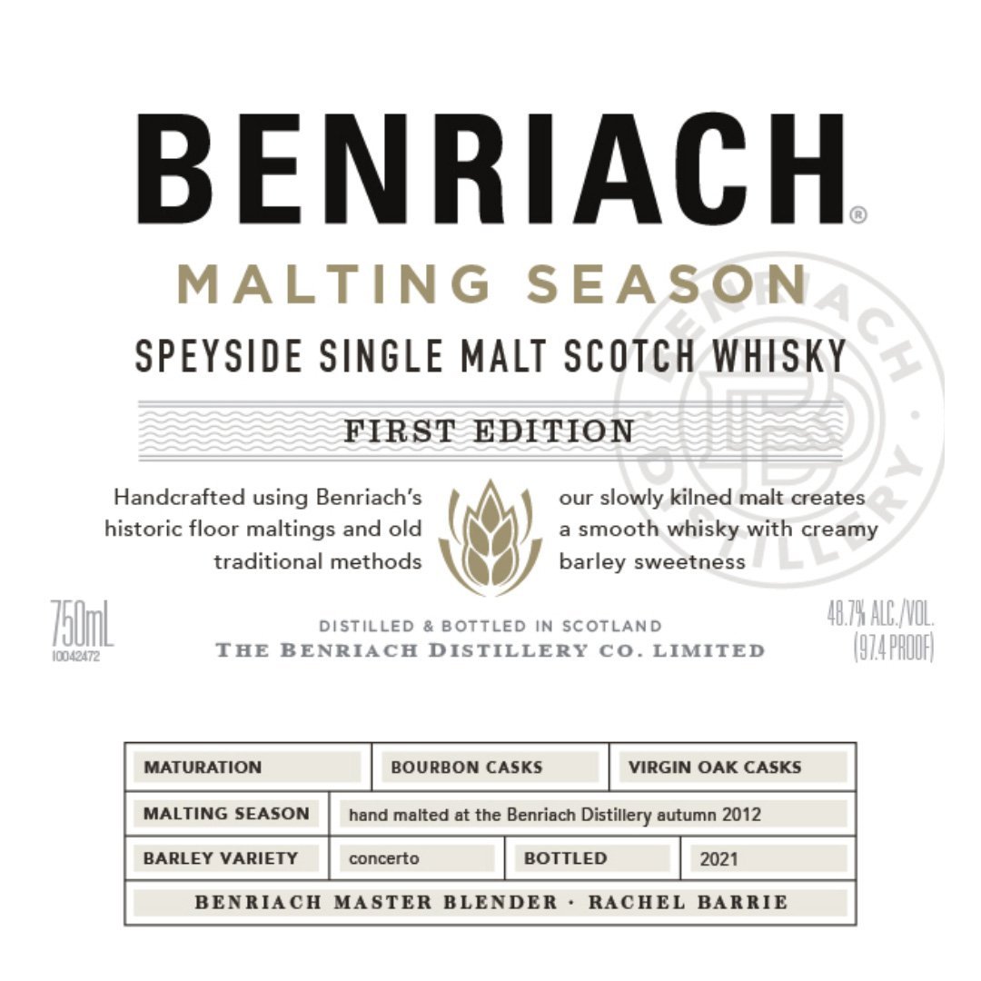 Benriach Malting Season First Edition Single Malt Scotch Whiskey BenRiach