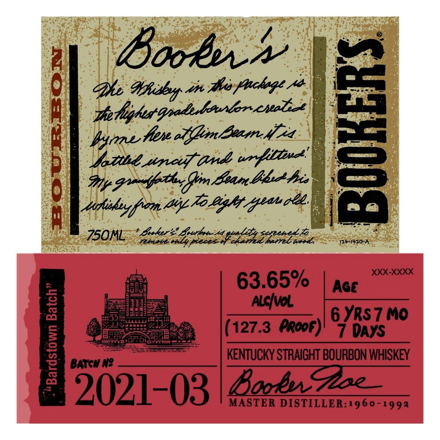 Booker's Bourbon Bardstown Batch 2021-03 Kentucky Straight Bourbon Whiskey Booker's Bourbon