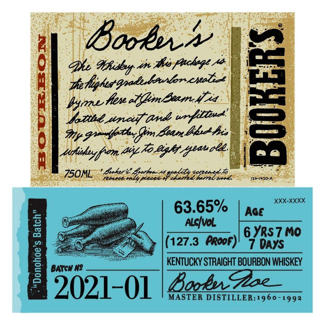 Booker's Bourbon Donohoe's Batch 2021-01 Kentucky Straight Bourbon Whiskey Booker's Bourbon