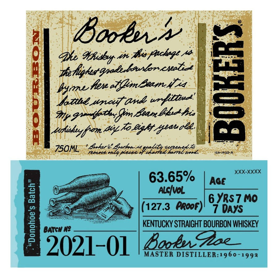 Booker's Bourbon Donohoe's Batch 2021-01 Kentucky Straight Bourbon Whiskey Booker's Bourbon