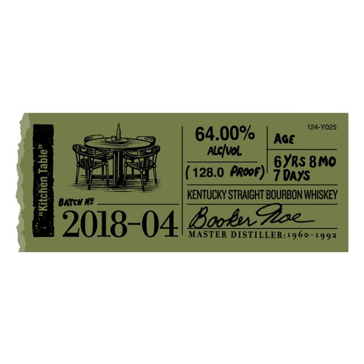 Booker's Bourbon Batch 2018-04 "Kitchen Table" Bourbon Booker's