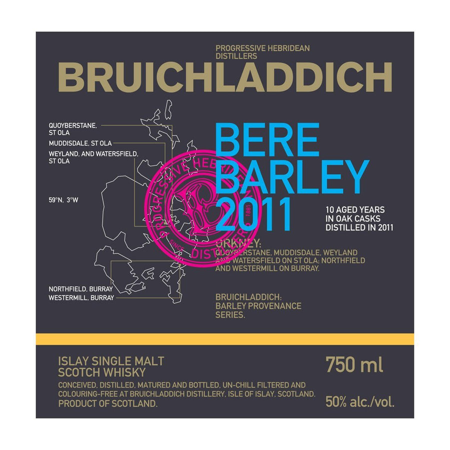 Bruichladdich Bere Barley 2011 Islay Single Malt Bruichladdich