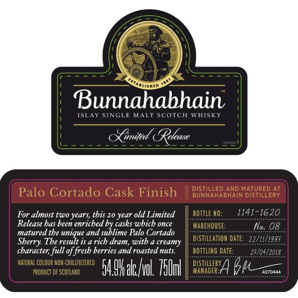 Bunnahabhain Palo Cortado Cask Finish Scotch Bunnahabhain 