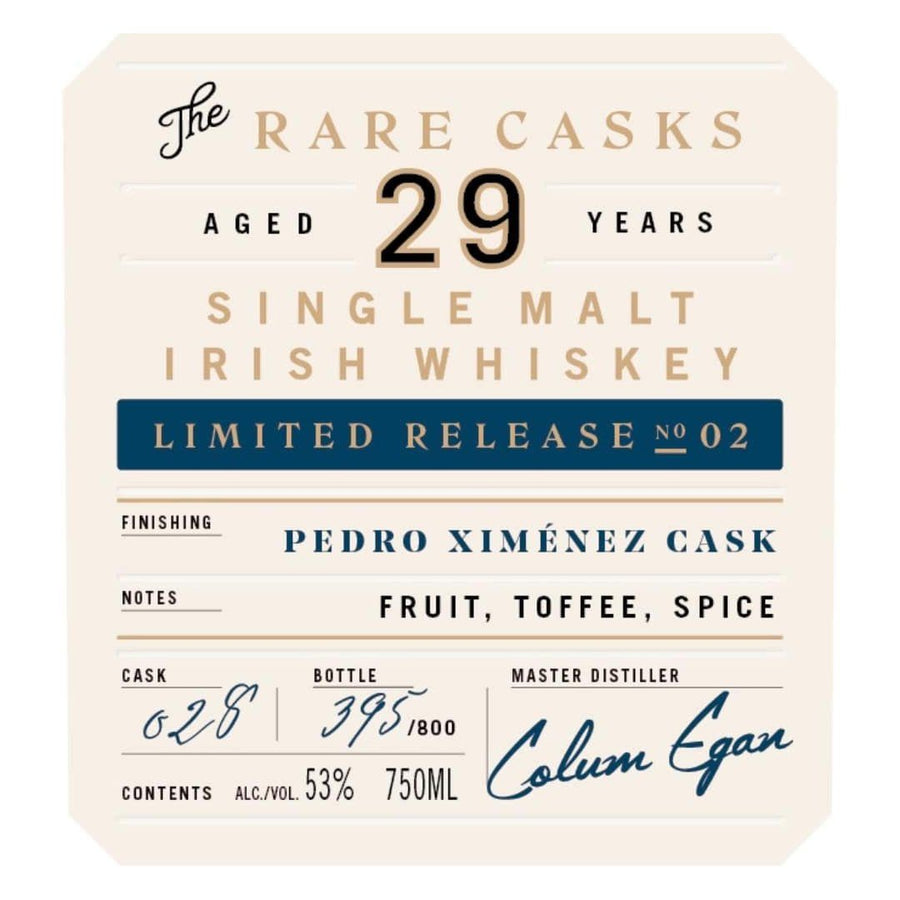 Bushmills Rare Cask 29 Year Old Limited Release No 02 Irish whiskey Bushmills