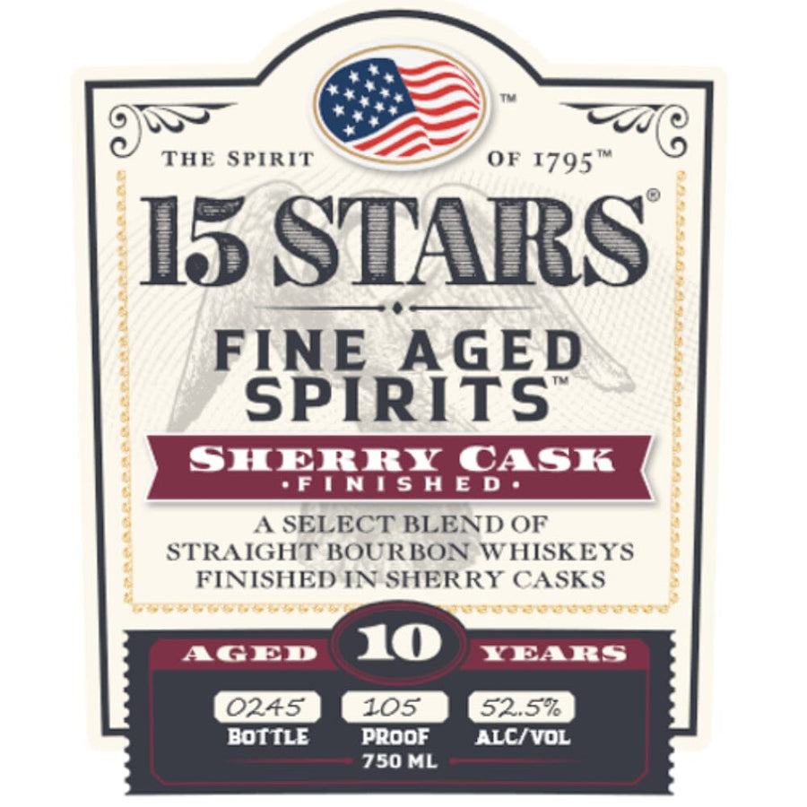 15 Stars 10 Year Old Straight Bourbon Finished in Sherry Casks Bourbon 15 Stars