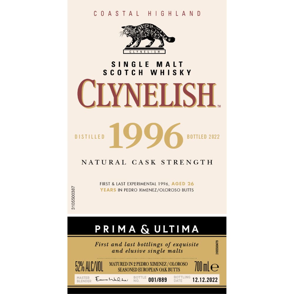 Clynelish 1996 Prima & Ultima Single Malt Scotch 26 Year Old Scotch Prima & Ultima Collection