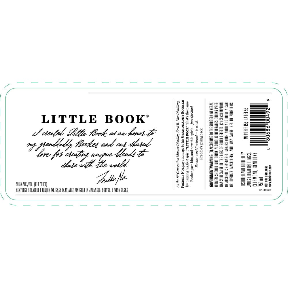 Little Book Bourbon Partially Finished in Japanese, Scotch, & Wine Casks Bourbon Booker's Bourbon
