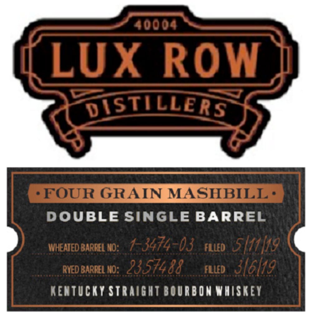 Lux Row Distillers Four Grain Double Single Barrel Straight Bourbon Bourbon Lux Row Distillers