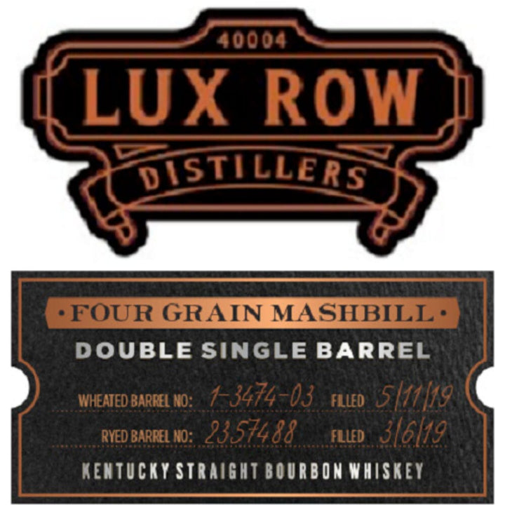 Lux Row Distillers Four Grain Double Single Barrel Straight Bourbon Bourbon Lux Row Distillers