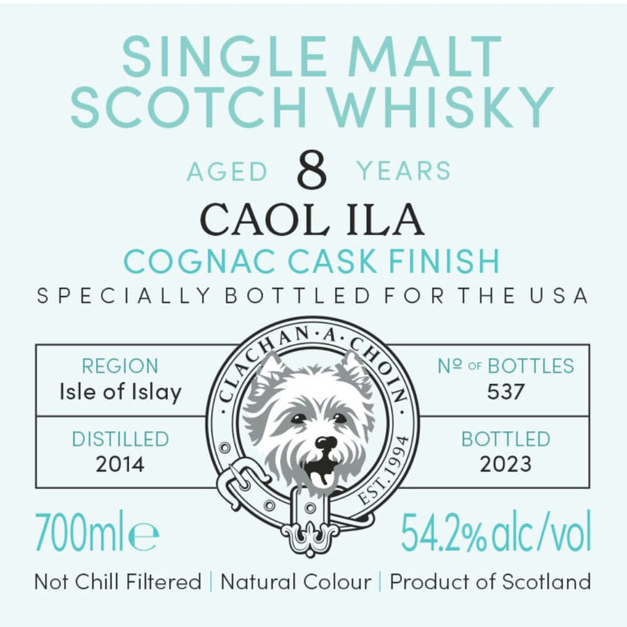 Murray McDavid Benchmark Caol Ila 8 Year Old Cognac Cask Finish Scotch Murray McDavid