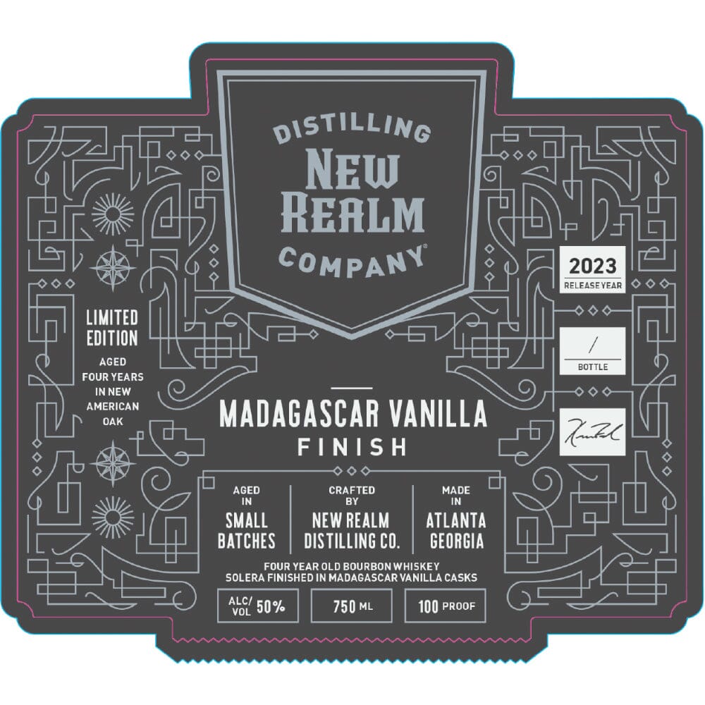 New Realm 4 Year Old Madagascar Vanilla Finish Bourbon Bourbon New Realm Distilling