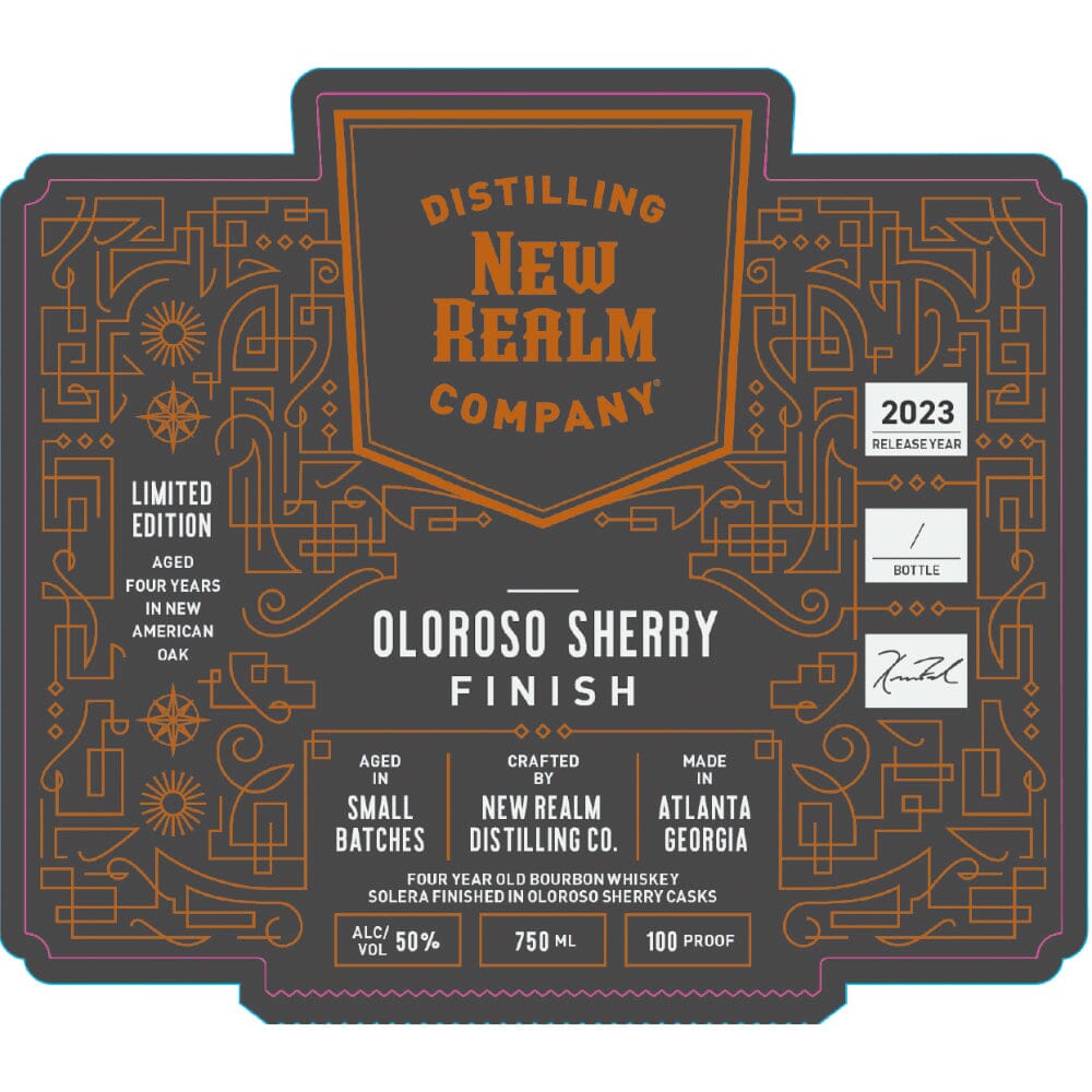 New Realm 4 Year Old Oloroso Sherry Finish Bourbon Bourbon New Realm Distilling