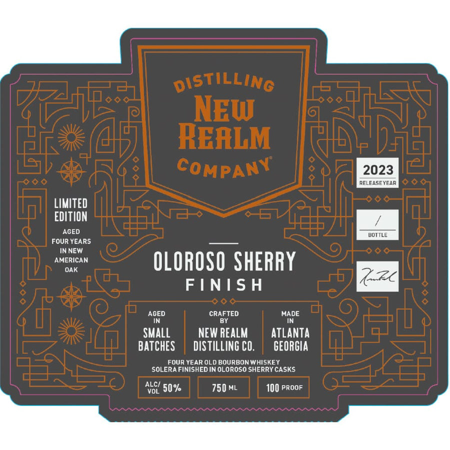 New Realm 4 Year Old Oloroso Sherry Finish Bourbon Bourbon New Realm Distilling
